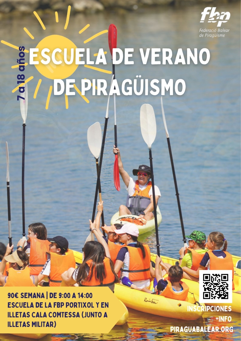 CURSOS DE VERANO DE PIRAGÜISMO PARA NIÑOS DE 7 A 18 AÑOS - 2026 - Inscríbete