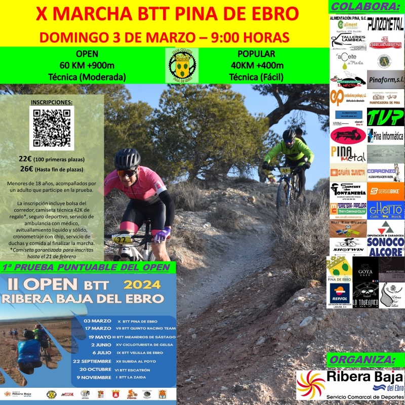 X MARCHA BTT PINA DE EBRO - Inscríbete