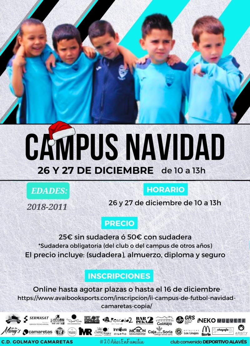 II CAMPUS DE FÚTBOL NAVIDAD CAMARETAS - Inscríbete