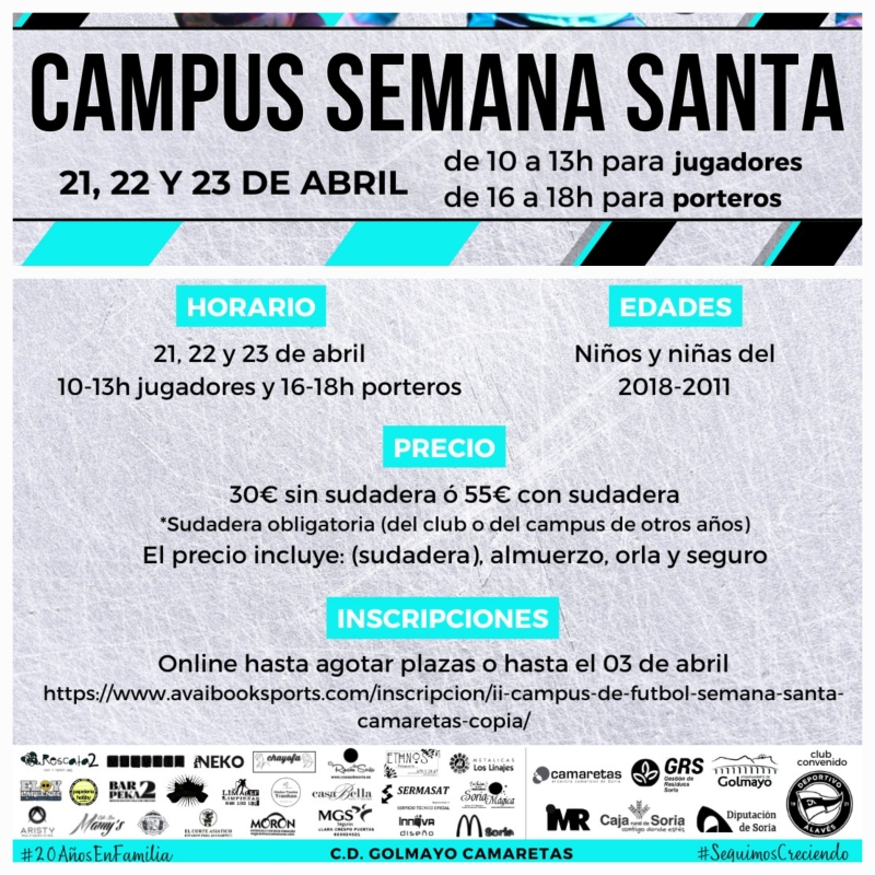 II CAMPUS DE FÚTBOL SEMANA SANTA CAMARETAS - COPIA - Inscris-toi