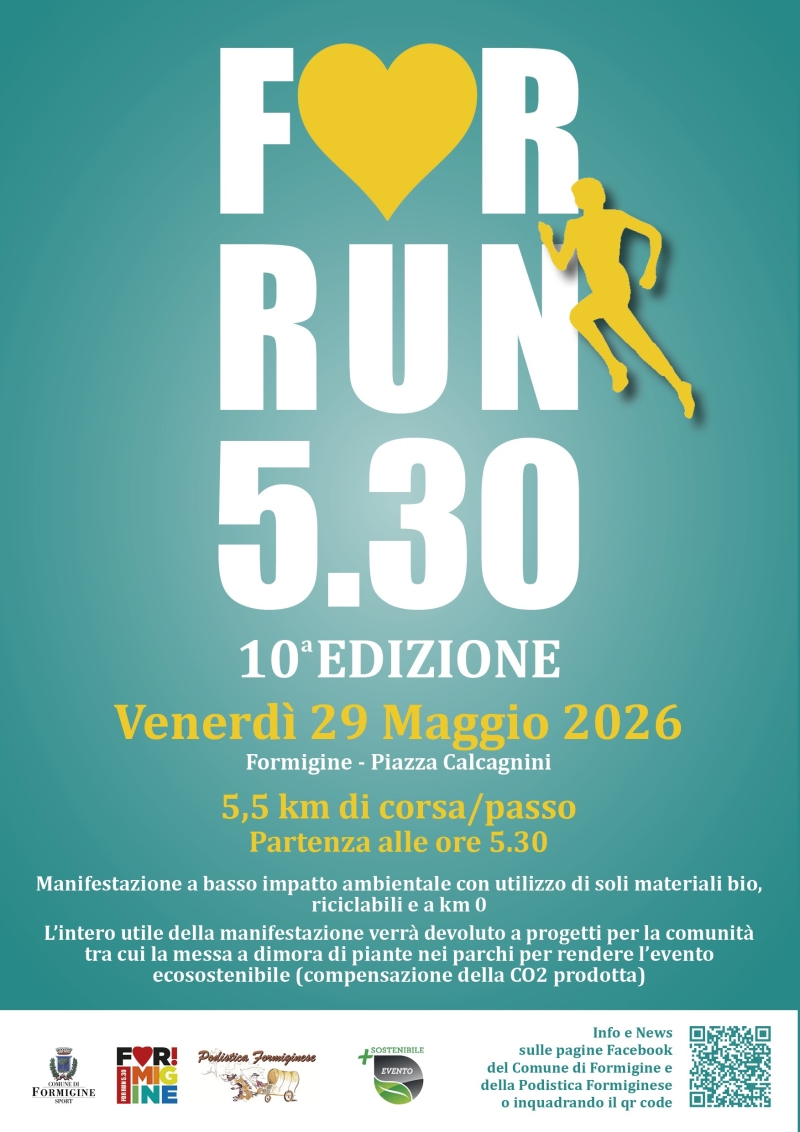 10^ FOR RUN 5.30 - Iscriviti