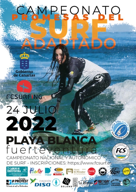SURFING ADAPTADO PLAYA BLANCA - NO FEDERADOS - Inscríbete