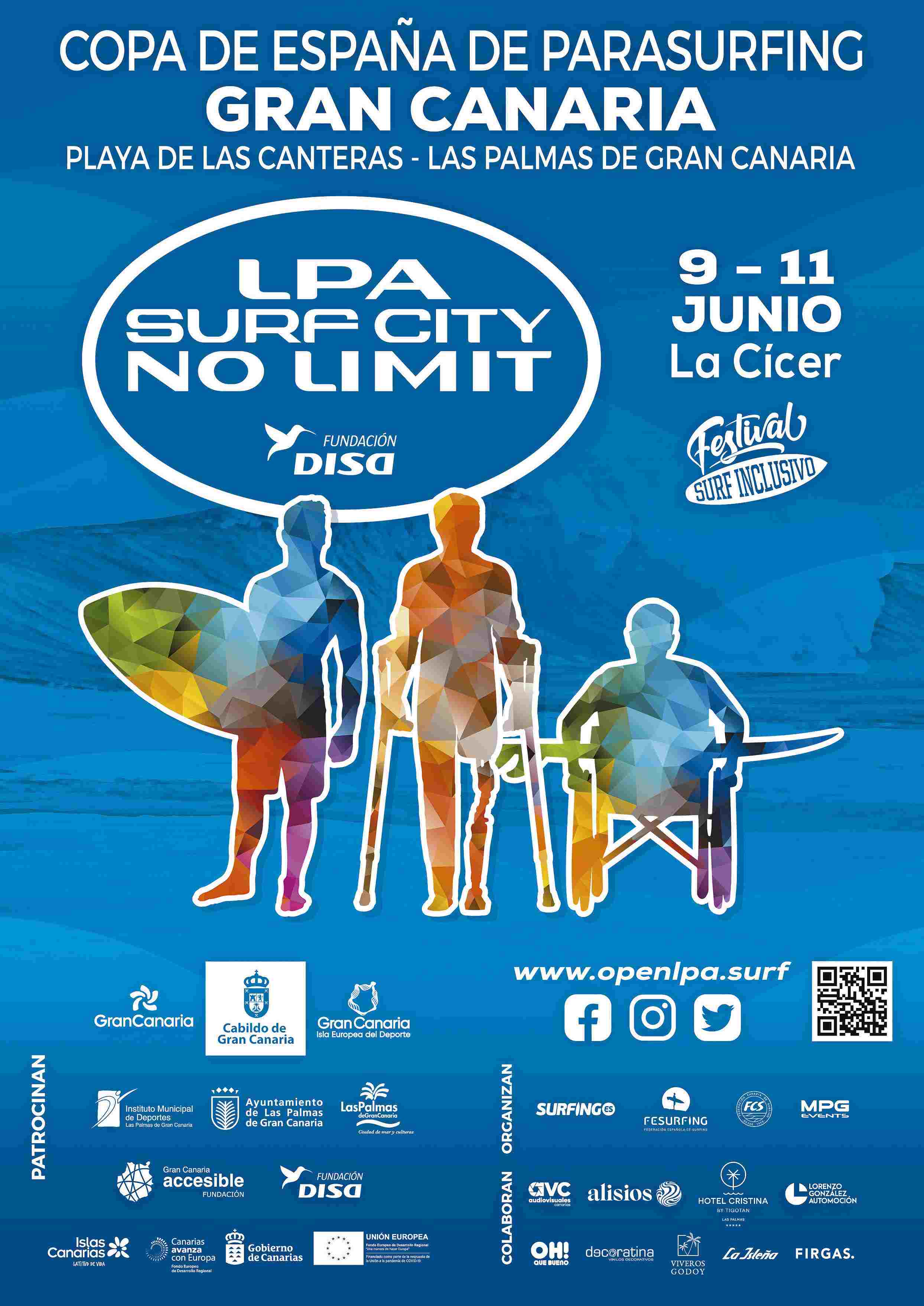 SURFING ADAPTADO LPA SURF CITY NO LIMIT FUNDACIÓN DISA  - NO FEDERADOS PENINSULARES IMPRESCINDIBLE LICENCIA - Inscríbete
