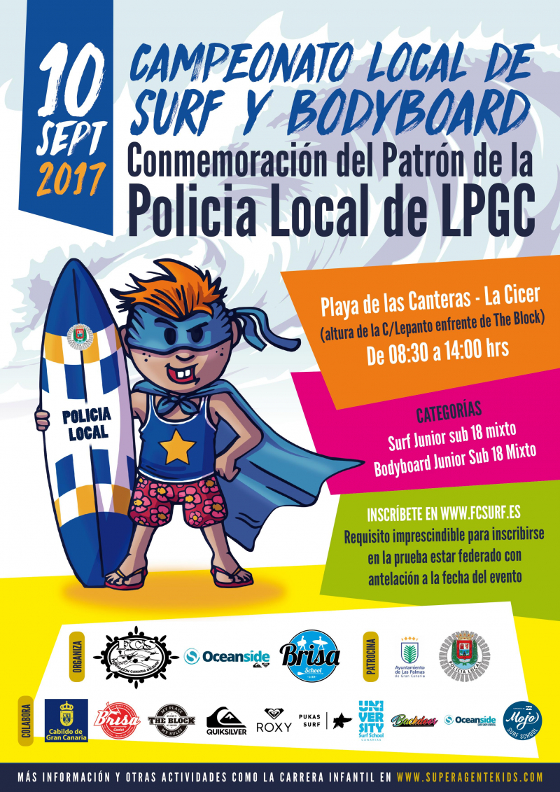 CAMPEONATO LOCAL DE SURF Y BODYBOARD POLICIA LOCAL LPGC - Inscríbete