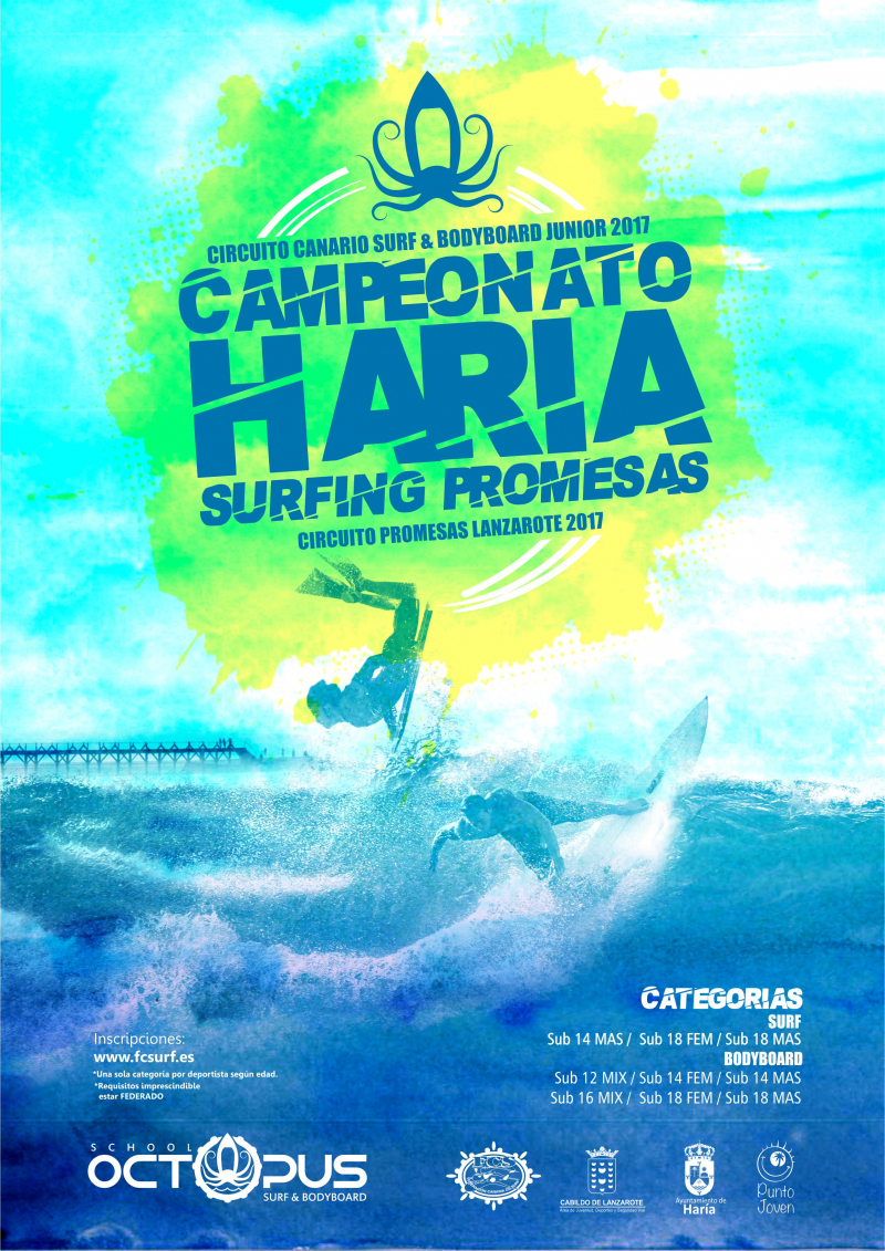 CAMPEONATO HARIA 2017  SURFING PROMESAS  - Inscríbete