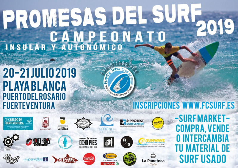 CAMPEONATO INSULAR Y AUTONÓMICO PROMESAS DEL SURF PLAYA BLANCA 2019  FUERTEVENTURA  - Inscríbete