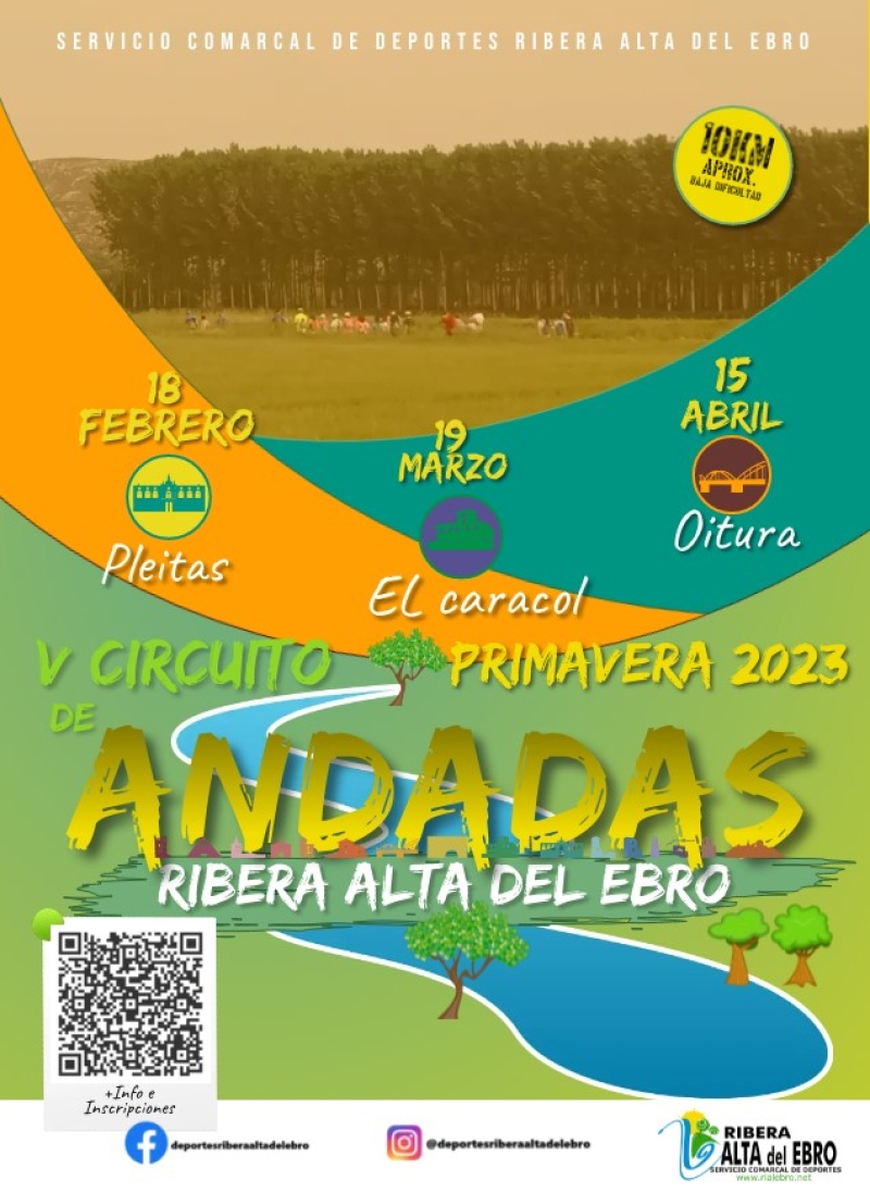 CIRCUITO DE ANDADAS PRIMAVERA RIBERA ALTA DEL EBRO 2023 - Inscríbete