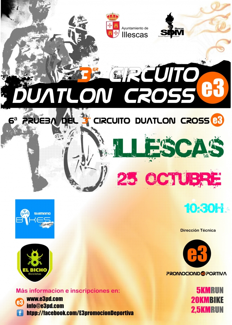 6ª PRUEBA CIRCUITO DUATLON CROSS E3 - ILLESCAS - Inscríbete