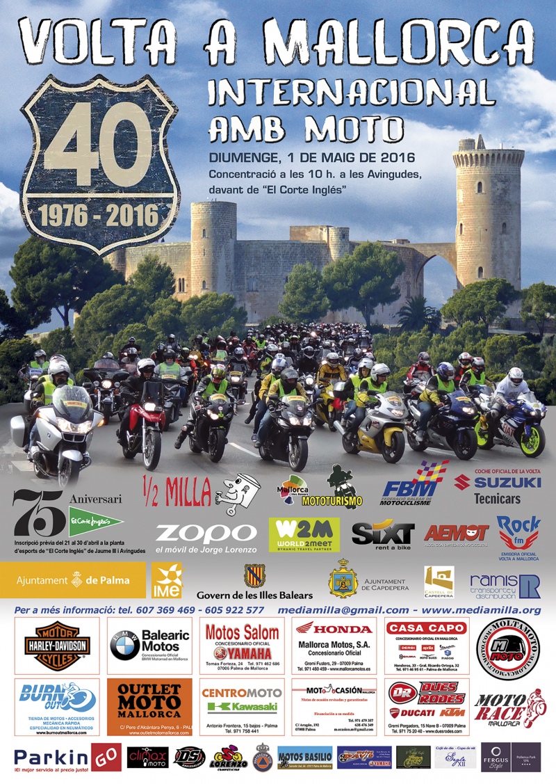 40ª VOLTA INTERNACIONAL A MALLORCA AMB MOTO 2016 - Inscríbete