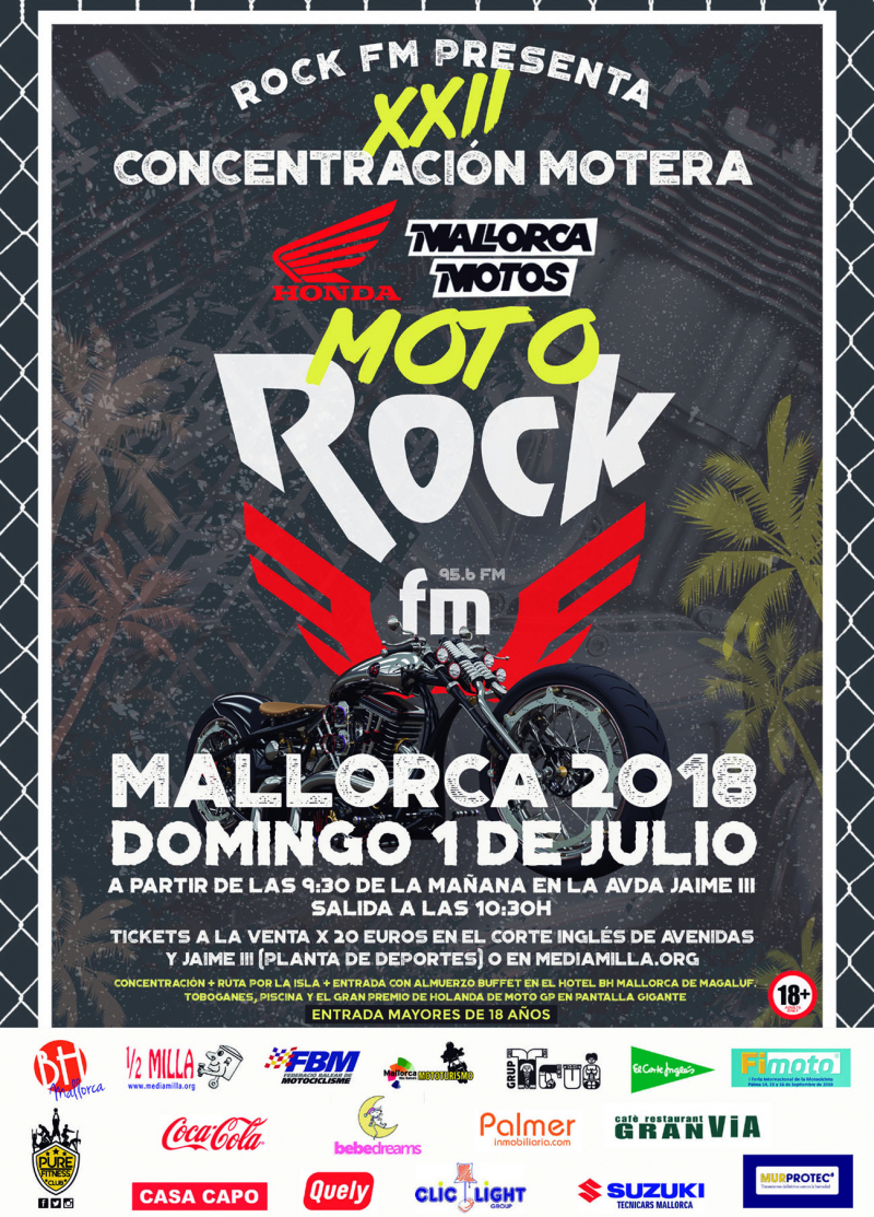 22ª MOTO ROCK FM MALLORCA - Inscríbete