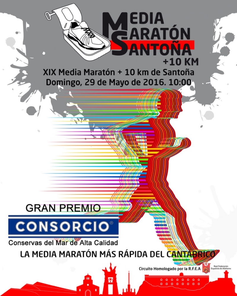 XIX MEDIA MARATÓN DE SANTOÑA + 10K - Inscríbete