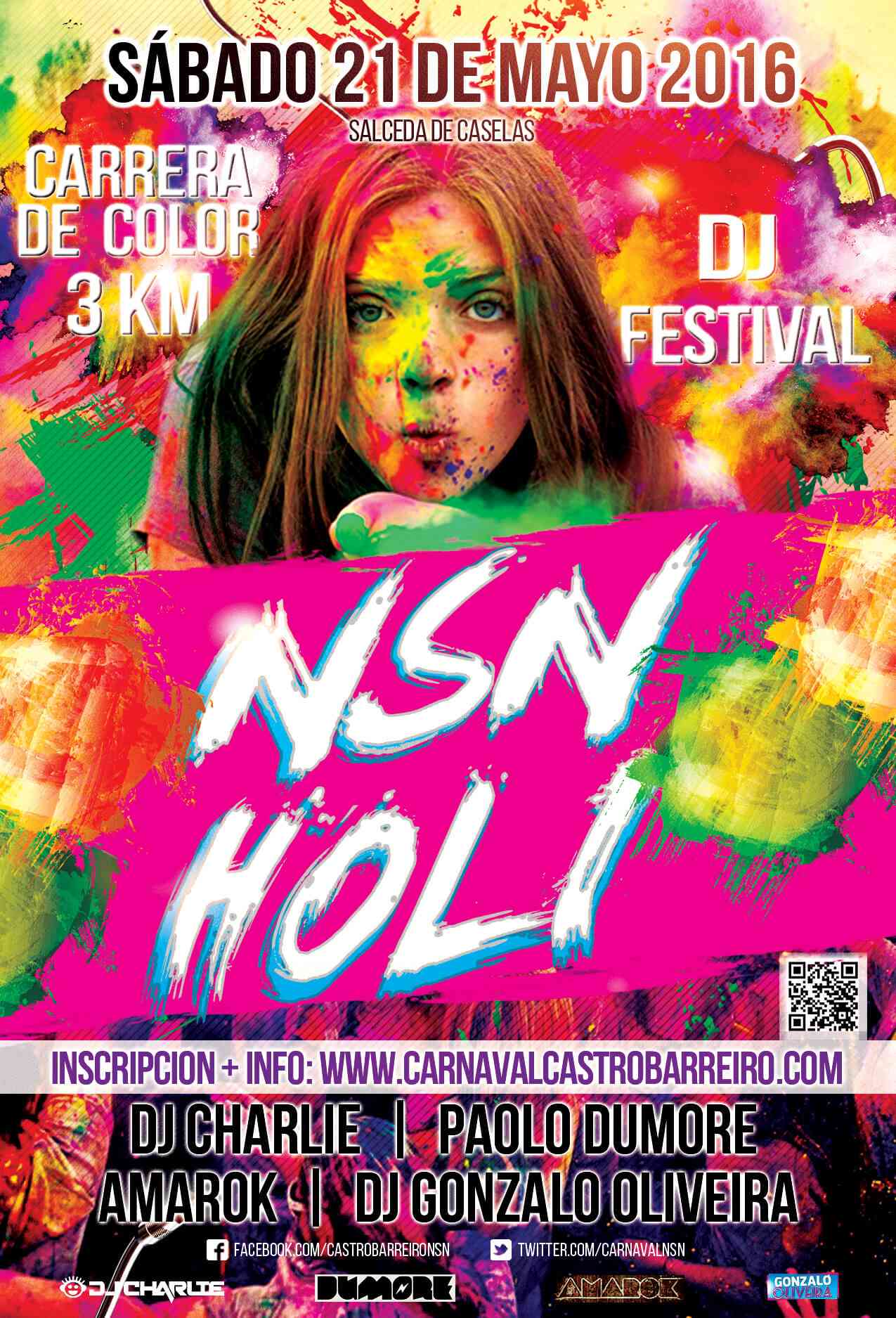 I NSN HOLI. CARRERA & DJ FESTIVAL - Inscríbete