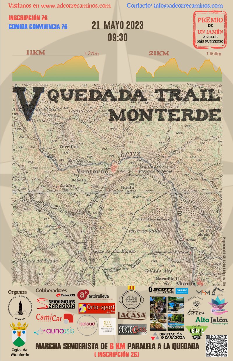 V QUEDADA TRAIL MONTERDE 2023 - Inscríbete