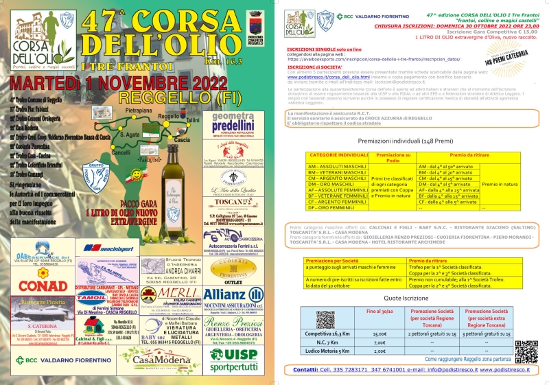 CORSA DELL'OLIO - I TRE FRANTOI - Register