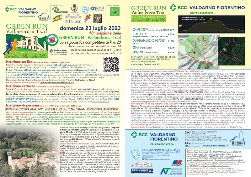 GREEN RUN - VALLOMBROSA TRAIL - Register