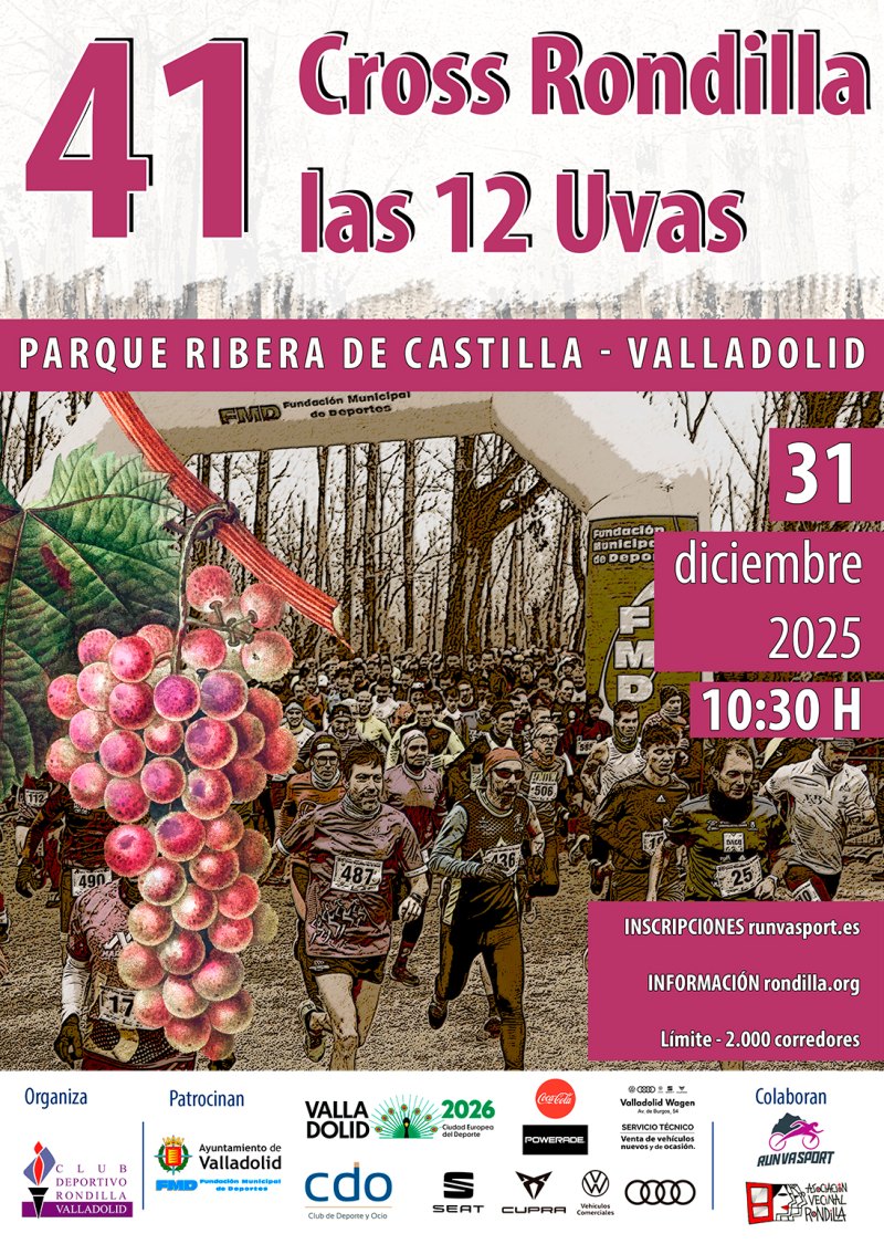 Locandina dell&rsquo;evento 41º CROSS RONDILLA “LAS 12 UVAS” 