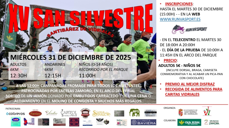 Locandina dell&rsquo;evento XV SAN SILVESTRE SANTIBAÑEZ DE VIDRIALES