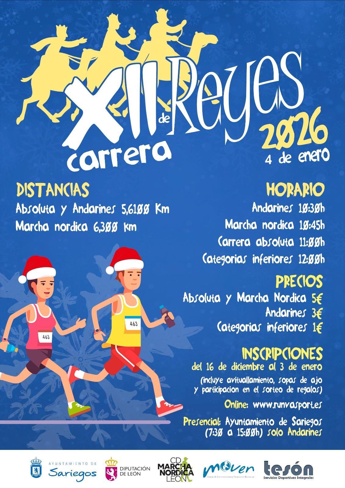 Locandina dell&rsquo;evento XII CARRERA DE REYES AYUNTAMIENTO DE SARIEGOS