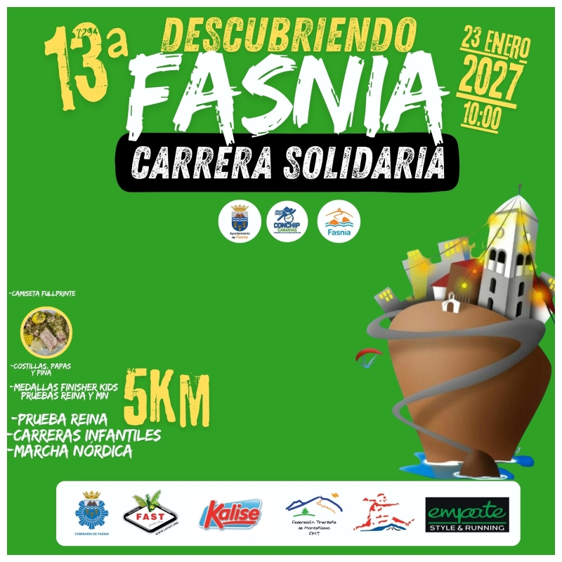 Cartel del evento XIII 5KM DESCUBRIENDO FASNIA 2027