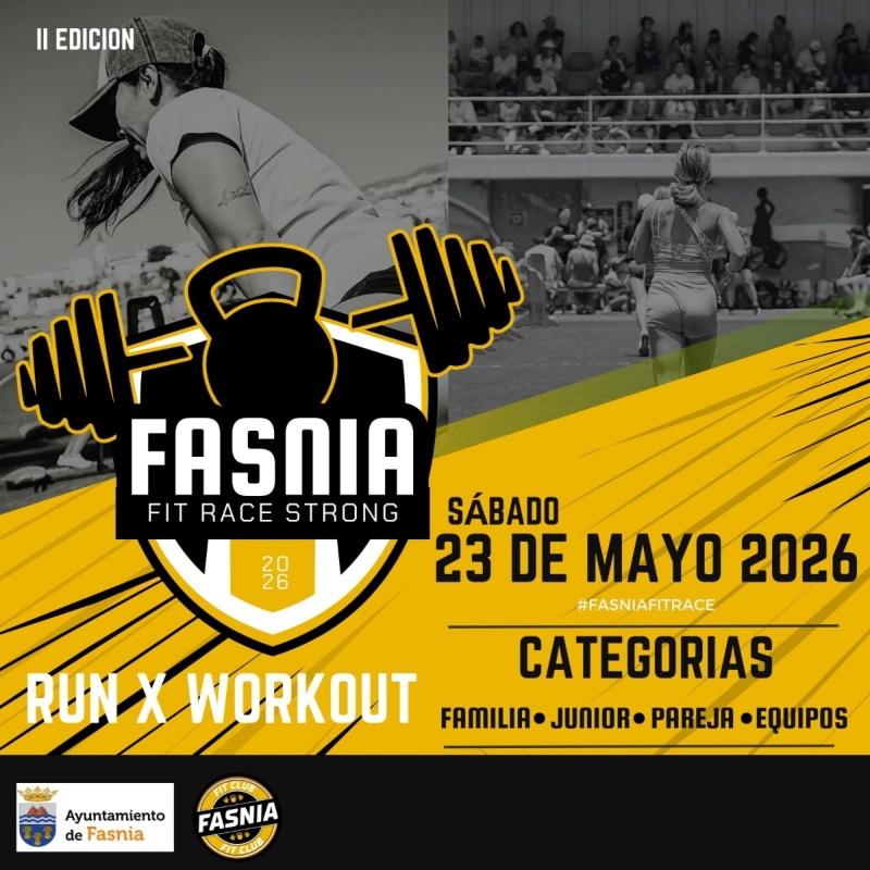 Cartel del evento II FASNIA FIT RACE STRONG 2026