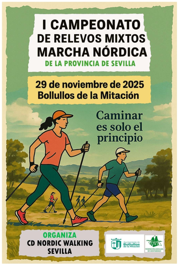 Resultados I CAMPEONATO POR RELEVOS MIXTOS DE MARCHA NORDICA DE LA PROVINCIA DE SEVILLA
