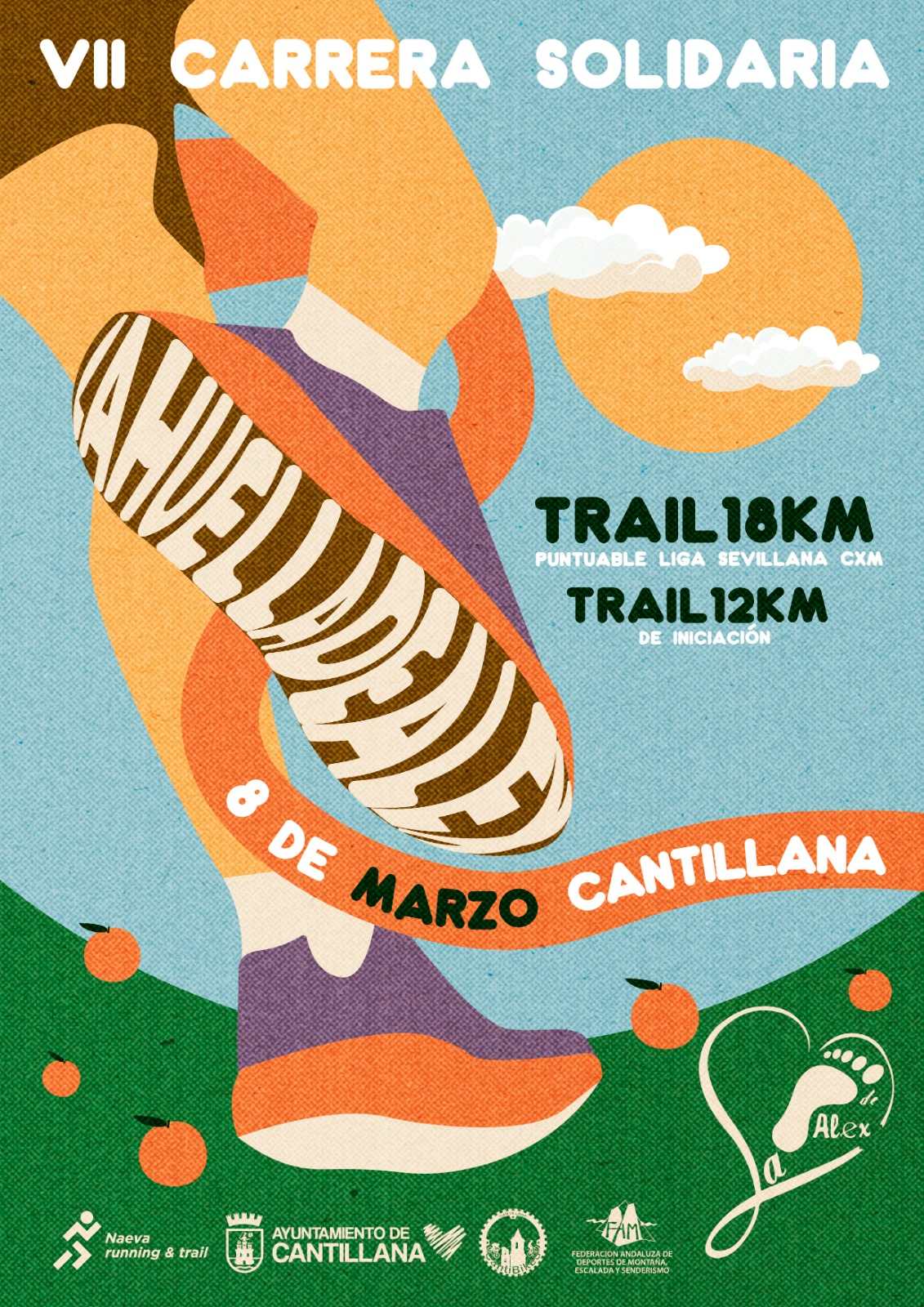 Cartel del evento “VII CARRERA SOLIDARIA “LA HUELLA DE ALEX”