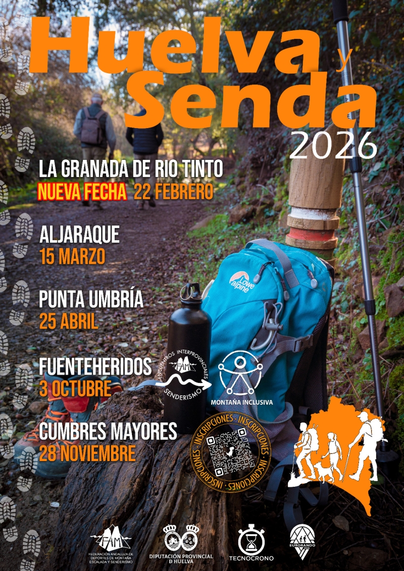 Cartel del evento HUELVA Y SENDA 2026