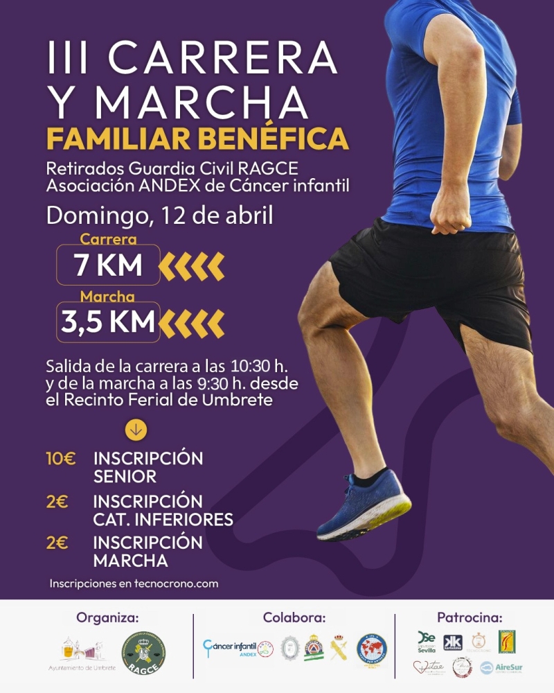 Cartel del evento III CARRERA BENÉFICA RETIRADOS GUARDIA CIVIL RAGCE 