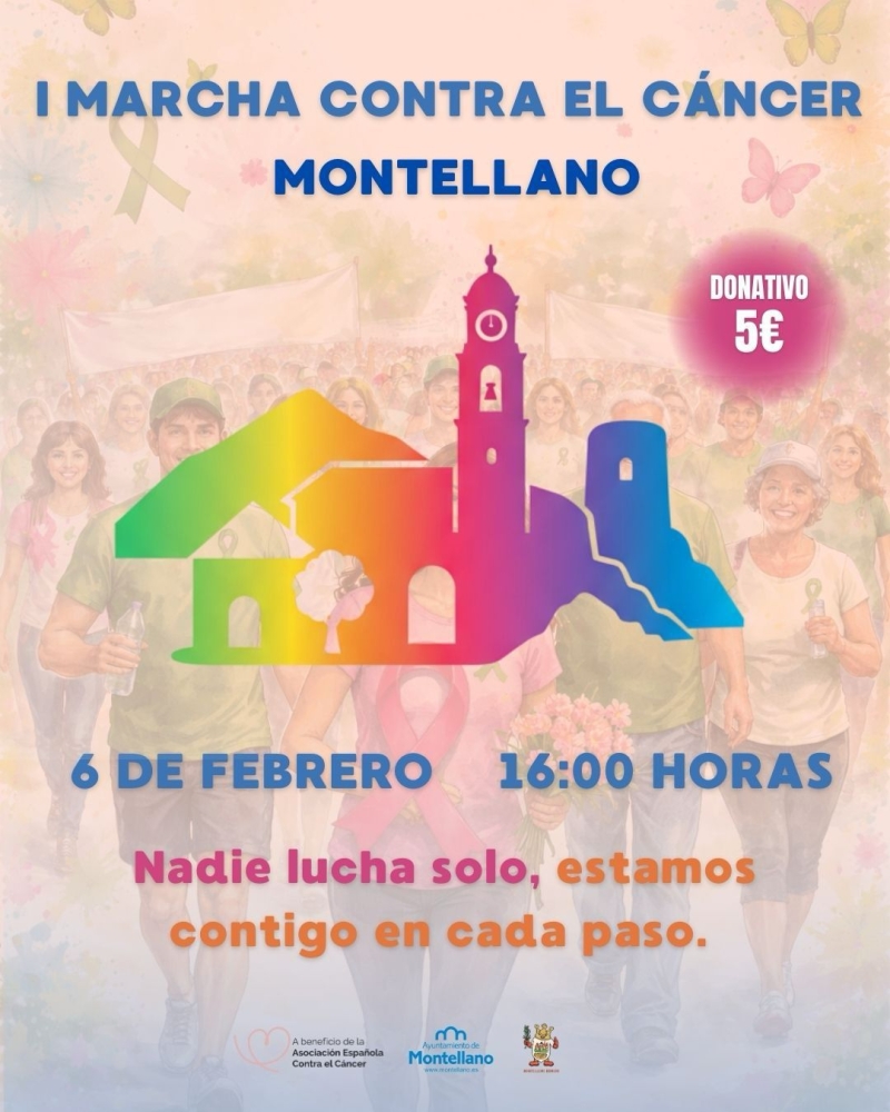 Cartel del evento I MARCHA CONTRA EL CÁNCER MONTELLANO