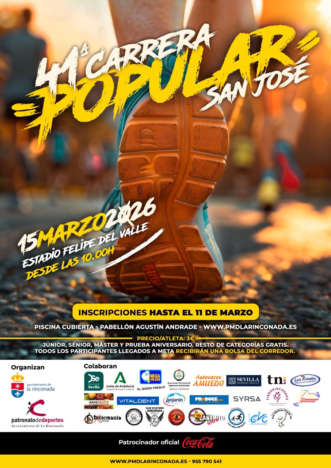 Cartel del evento 41ª CARRERA POPULAR SAN JOSÉ 2026