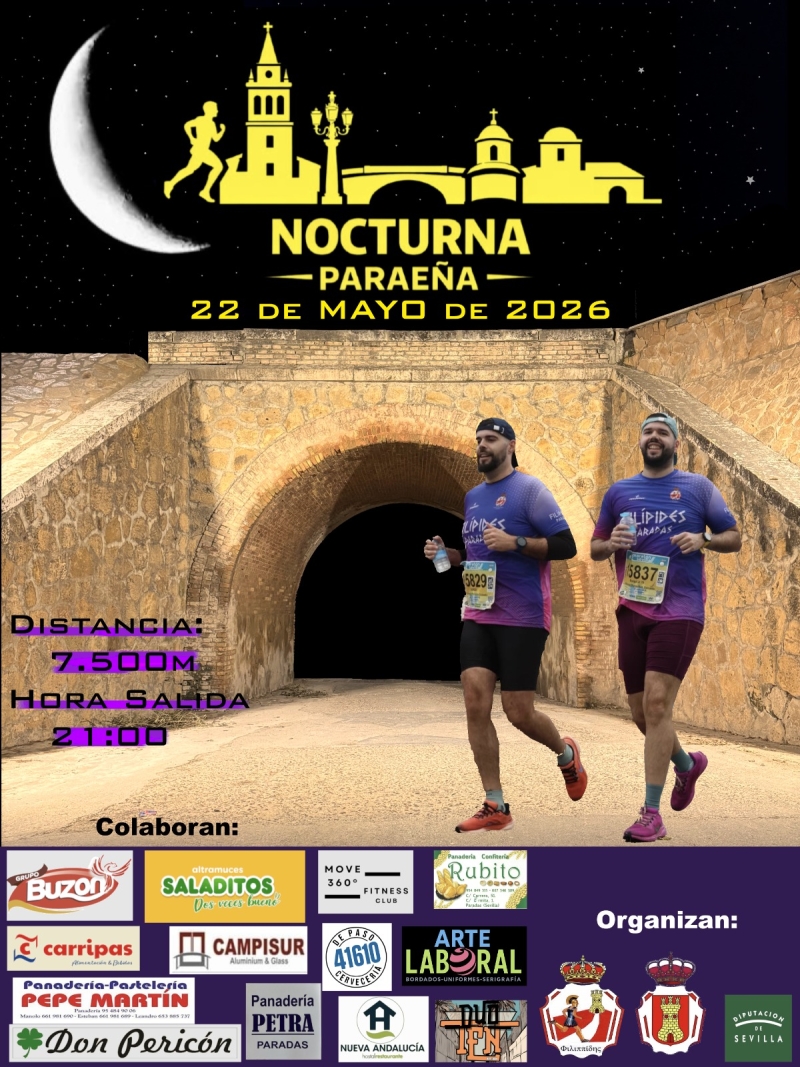 Cartel del evento XIICARRERA NOCTURNA PARAEÑA 