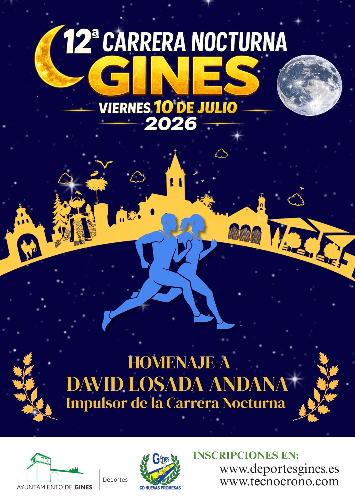 Cartel del evento XII CARRERA NOCTURNA GINES 