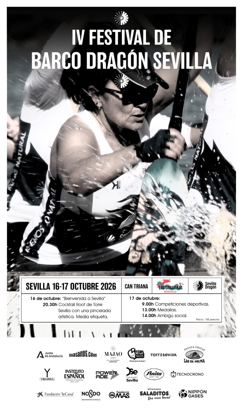 Cartel del evento IV FESTIVAL DE BARCO DRAGON SEVILLA 