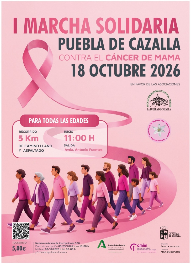 Cartel del evento I MARCHA CONTRA EL CANCER DE MAMA