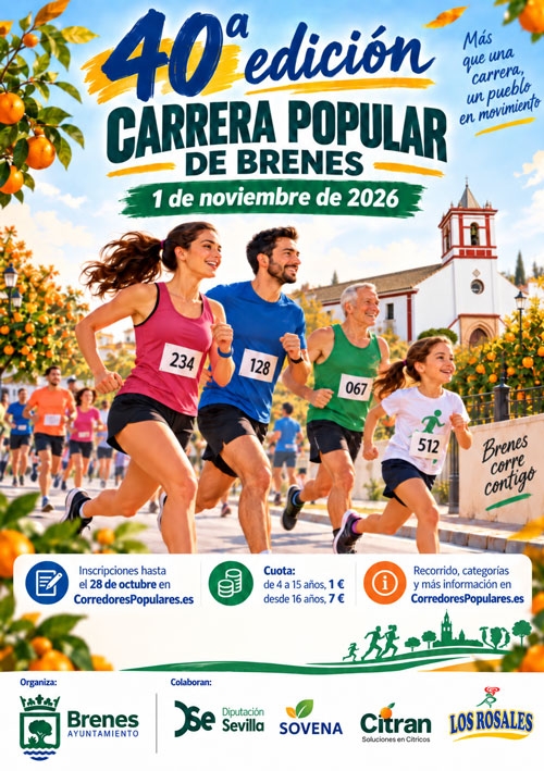 Cartel del evento 40ª CARRERA POPULAR DE BRENES