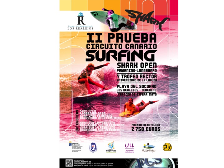 Cartel del evento II PRUEBA CTO CANARIO DE SURFING SHARK-LOS REALEJOS