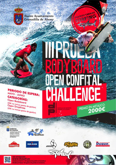 Cartel del evento CTO CANARIO SURFING SHARK - III PRUEBA BODYBOARD OPEN CONFITAL