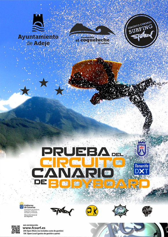 Cartel del evento V PRUEBA DEL CTO CANARIO BODYBOARD - CALETA DE ADEJE -