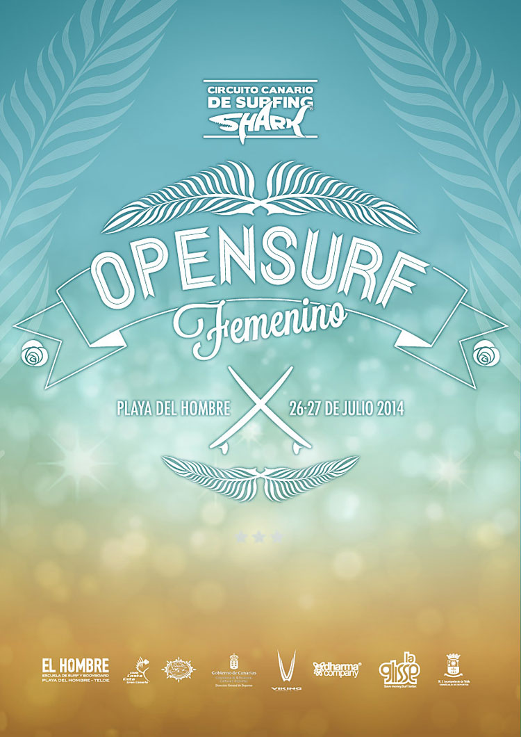 Cartel del evento CIRCUITO CANARIO DE SURF - OPEN SURF FEMENINO PLAYA DEL HOMBRE
