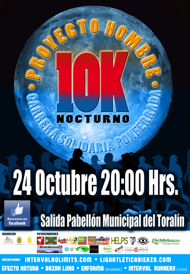 Cartel del evento II 10 KM SOLIDARIOS DE PONFERRADA