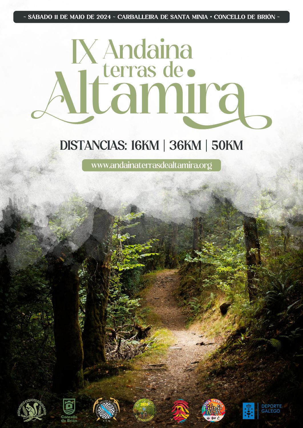 Cartel del evento IX ANDAINA TERRAS DE ALTAMIRA - BRION - 2024