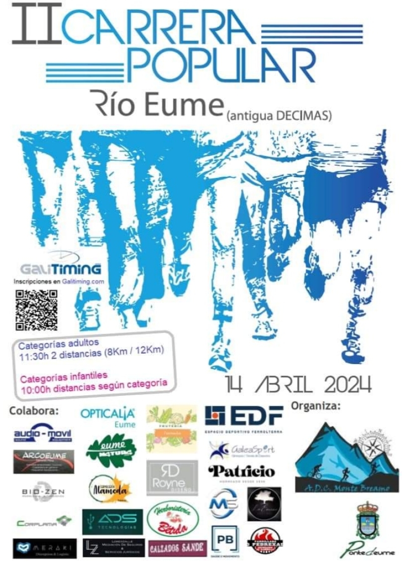 Cartel del evento II CARREIRA POPULAR RÍO EUME 2024