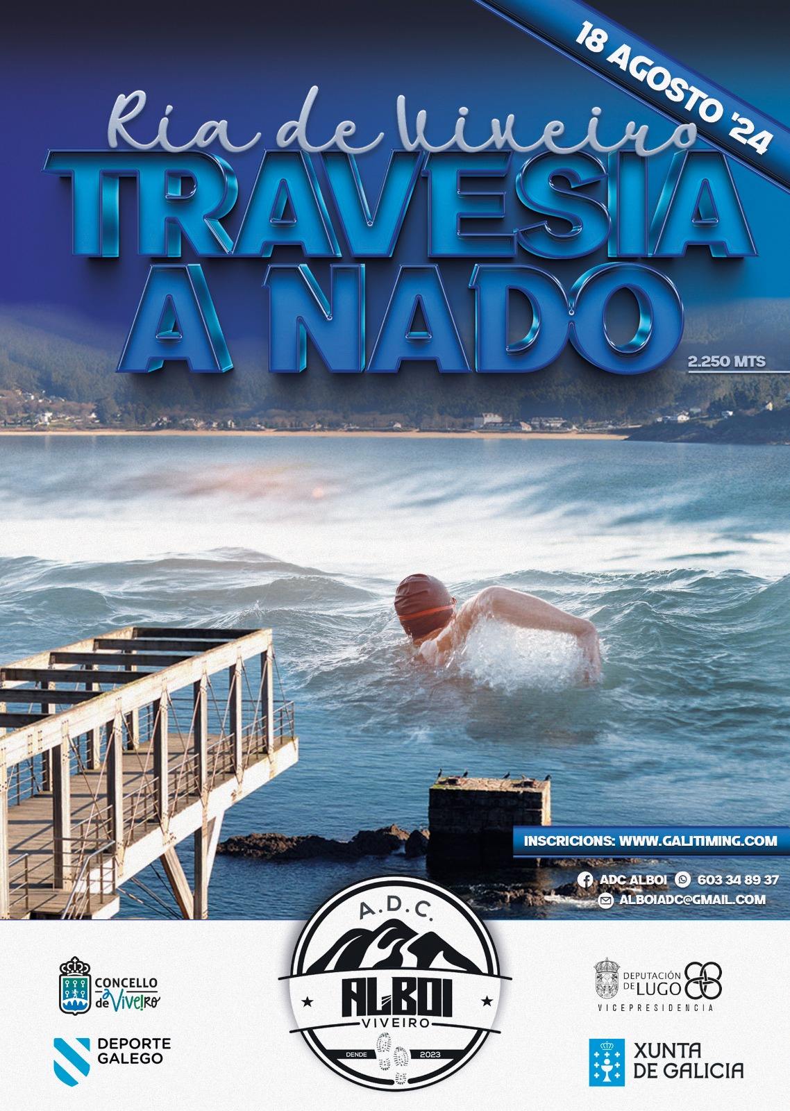 Cartel del evento TRAVESIA A NADO RIA DE VIVEIRO - 2024