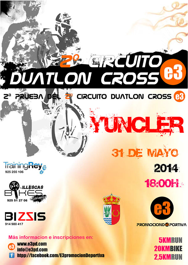 Cartel del evento 2ª PRUEBA - DUATLON DE YUNCLER