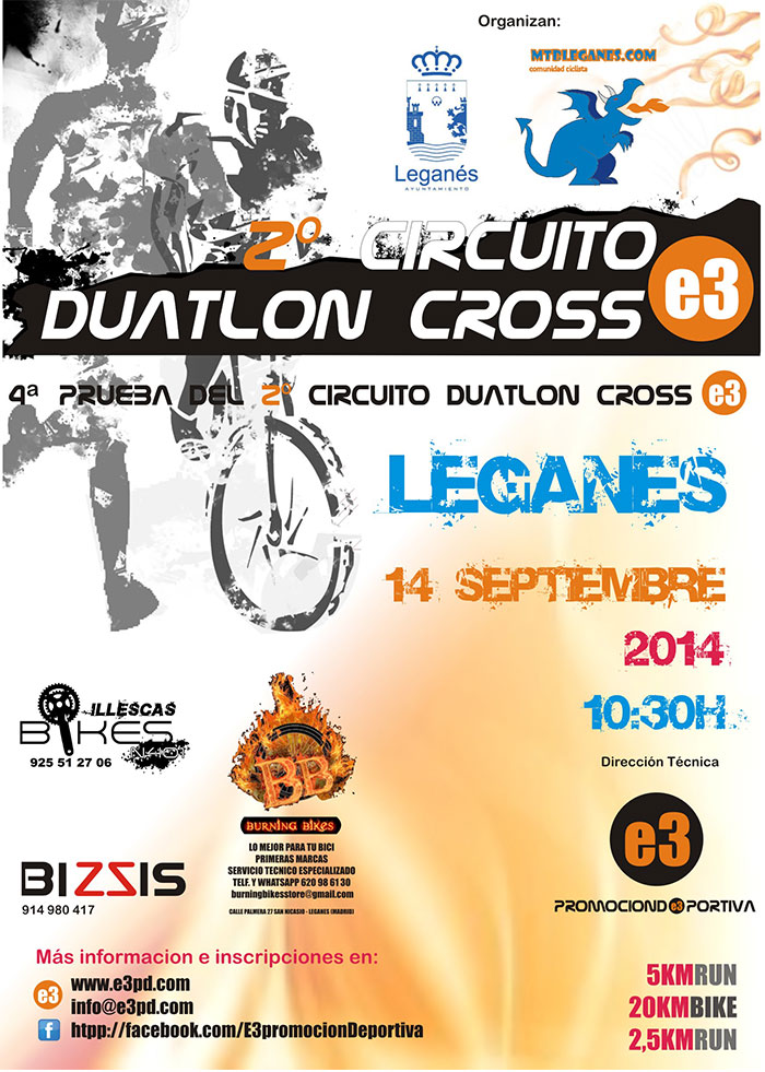 Cartel del evento  4ª PRUEBA - DUATLON DE LEGANES