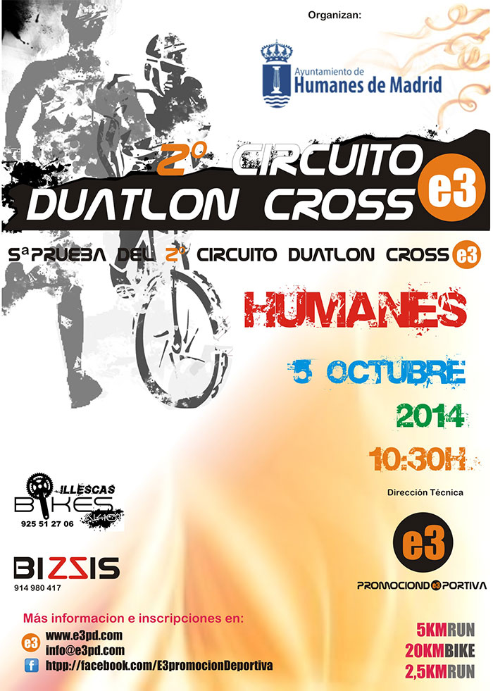 Cartel del evento 5ª PRUEBA - DUATLON DE HUMANES