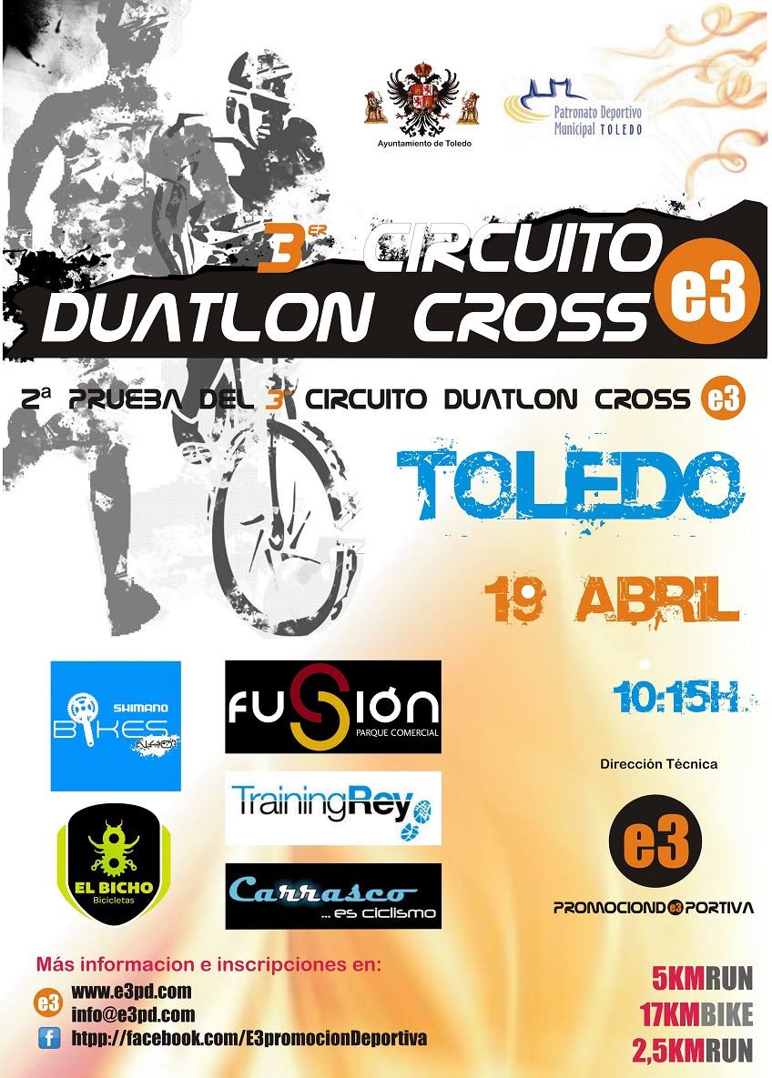Cartel del evento 2ª PRUEBA CIRCUITO DUATLON CROSS E3 -TOLEDO