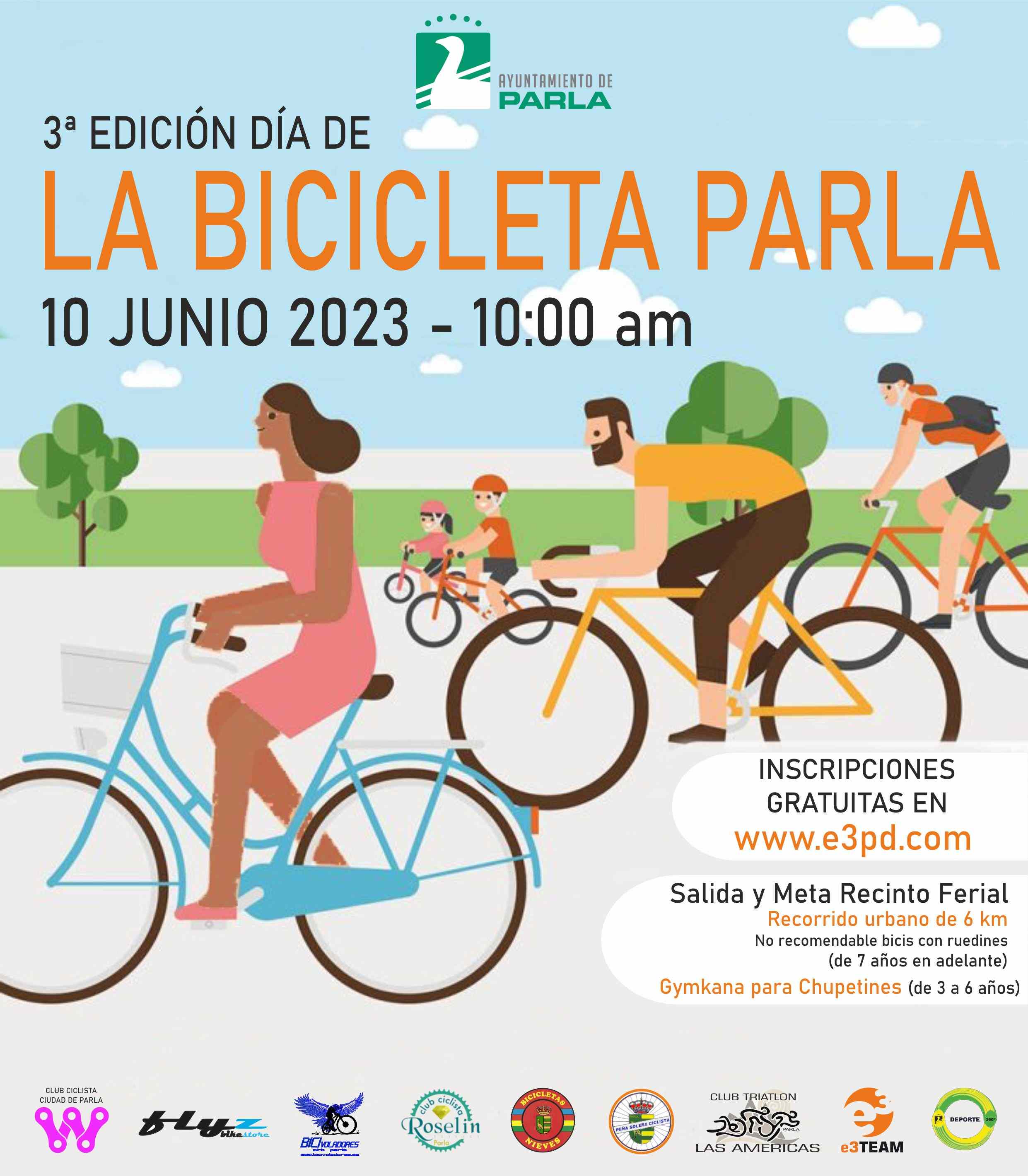 Cartel del evento 3ª EDICION DIA DE LA BICICLETA - PARLA