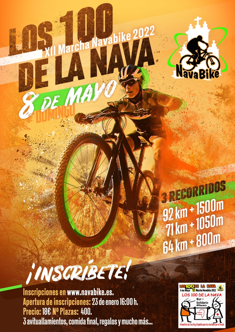 Event Poster LOS 100 DE LA NAVA 2022 XII MACHA NAVABIKE