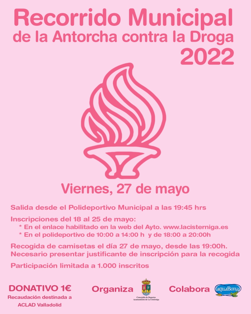 Event Poster ANTORCHA CONTRA LA DROGA 2022 LA CISTERNIGA